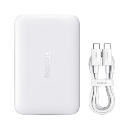 Baterie Externa Wireless Baseus EnerFill FM11, 10000mAh, 30W, PD + FQI, 1 x QI - 1 x USB-C, Alba