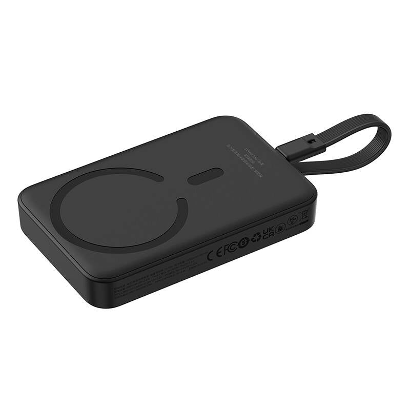 Baterie Externa Wireless Baseus Magnetic Mini, 10000mAh, 30W, PD + FQI, 1 x QI - 2 x USB-C, Neagra P1002210B113-00