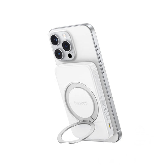Baterie Externa Wireless Baseus PicoGo, 5000mAh, 20W, PD + FQI, 1 x QI - 1 x USB-C, Alba P10076800213-01