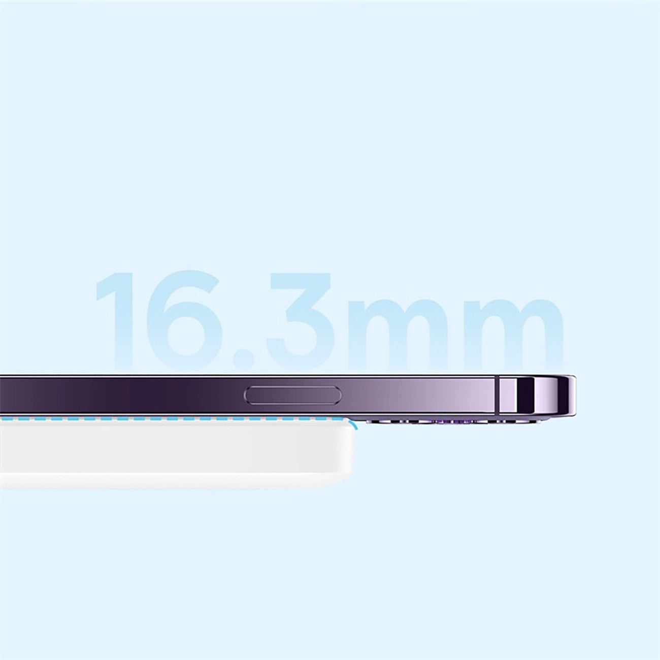 Baterie Externa Wireless Baseus Magnetic Mini, 6000mAh, 20W, PD + FQI, 1 x QI - 1 x USB-C, Alba