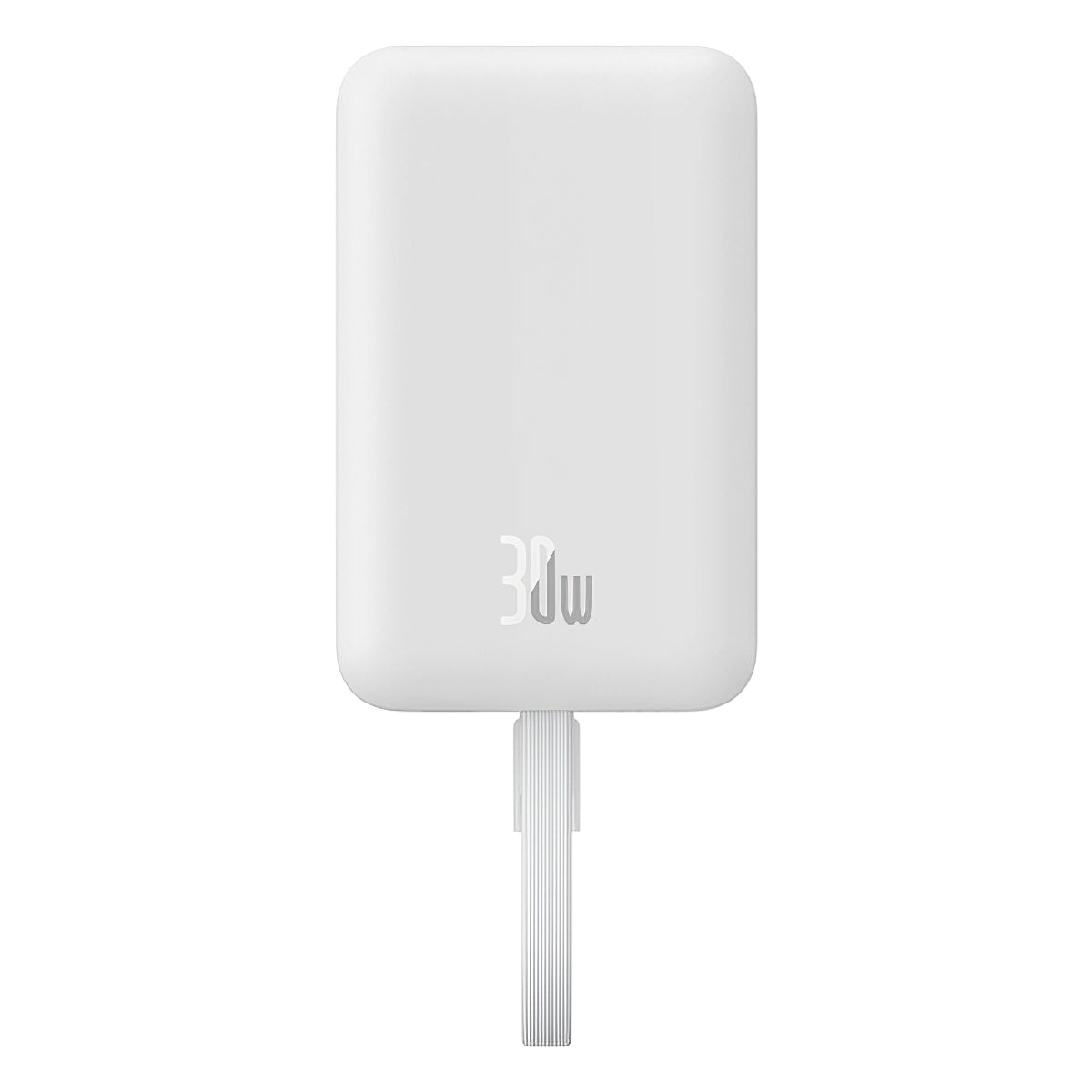 Baterie Externa Wireless Baseus Magnetic Mini, 10000mAh, 30W, PD + FQI, 1 x QI - 2 x USB-C, Alba P1002210B223-00