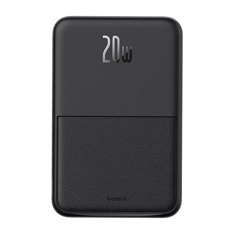 Baterie Externa Wireless Baseus MagPro PPCXZ05, 5000mAh, 20W, PD + FQI, 1 x QI - 1 x USB-C, Neagra, Resigilata P10064101123-00