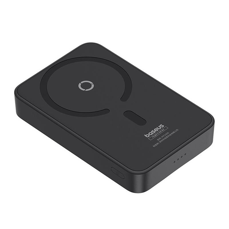Baterie Externa Wireless Baseus MagPro PPCXZ05, 5000mAh, 20W, PD + FQI, 1 x QI - 1 x USB-C, Neagra P10064101123-00