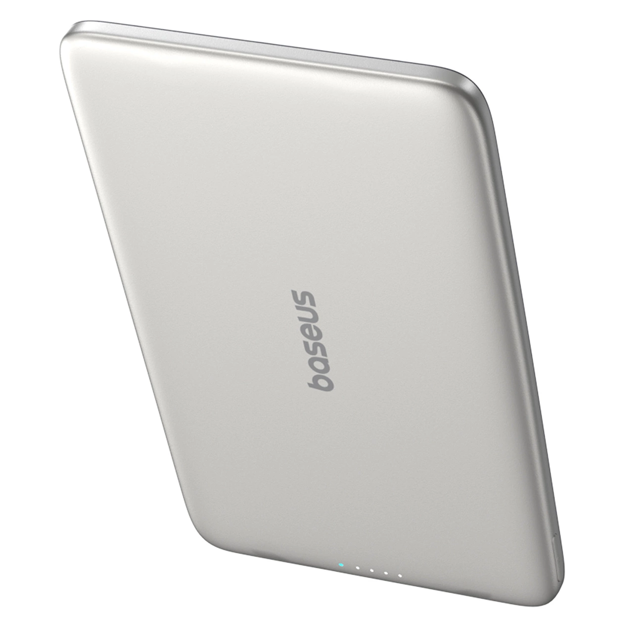 Baterie Externa Wireless Baseus PicoGo AM41, 5000mAh, 20W, PD + FQI, 1 x QI - 1 x USB-C, Bej