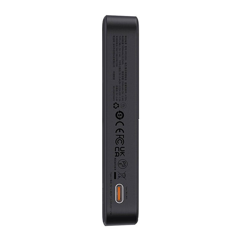 Baterie Externa Wireless Baseus MagPro PPCXZ05, 5000mAh, 20W, PD + FQI, 1 x QI - 1 x USB-C, Neagra, Resigilata P10064101123-00