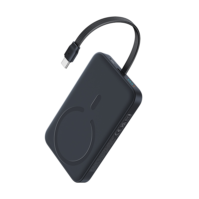 Baterie Externa Wireless Baseus EnerFill FM11, 10000mAh, 30W, PD + FQI, 1 x QI - 2 x USB-C, Neagra E0028904