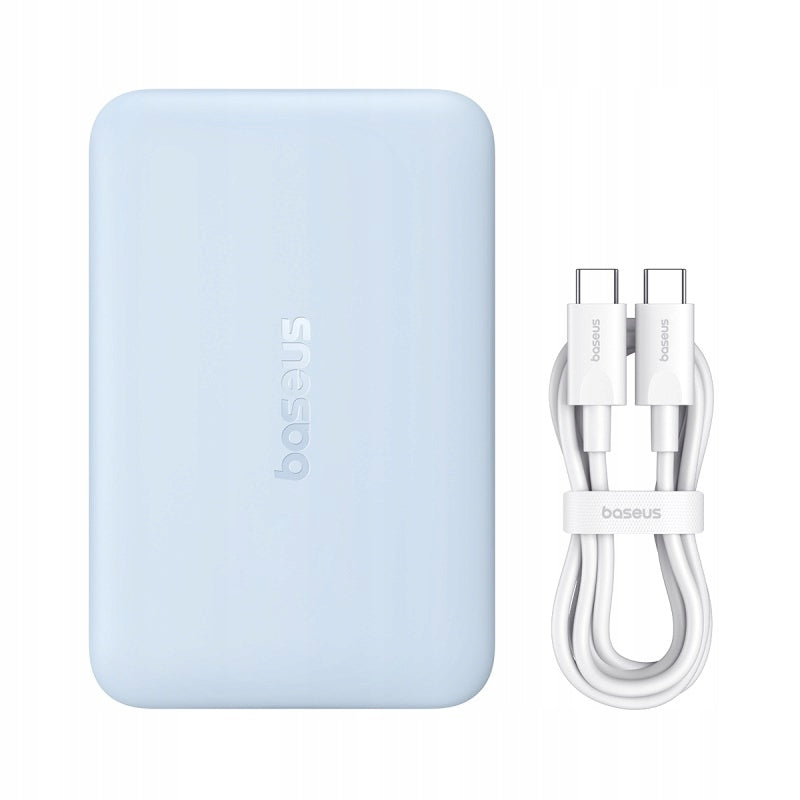 Baterie Externa Wireless Baseus EnerFill FM11 Ultra-Mini, 10000mAh, 22.5W, PD + FQI, 1 x QI - 1 x USB-C, Albastra P1008210E313-00