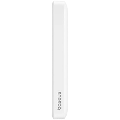Baterie Externa Wireless Baseus Magnetic Mini, 6000mAh, 20W, PD + FQI, 1 x QI - 1 x USB-C, Alba