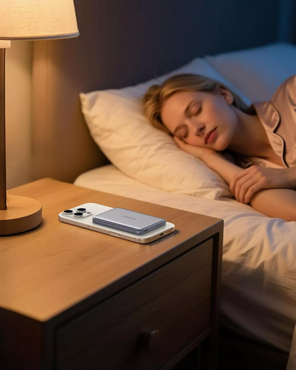 Baterie Externa Wireless Baseus PicoGo AM41, 10000mAh, 27W, PD + FQI, 1 x QI - 1 x USB-C, Gri E0027200