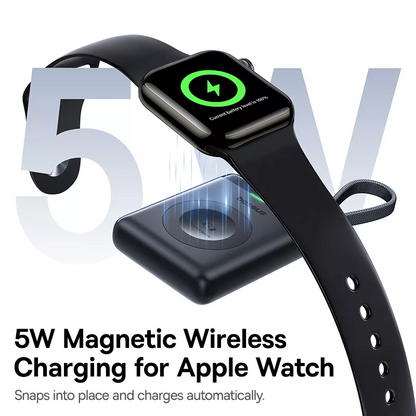 Baterie Externa Wireless Baseus EnerFill FW11 pentru Apple Watch Series, 1640mAh, 5W, 1 x QI, Neagra E0205301
