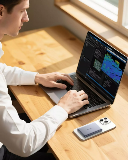 Baterie Externa Wireless Baseus PicoGo AM41, 10000mAh, 27W, PD + FQI, 1 x QI - 1 x USB-C, Gri E0027200