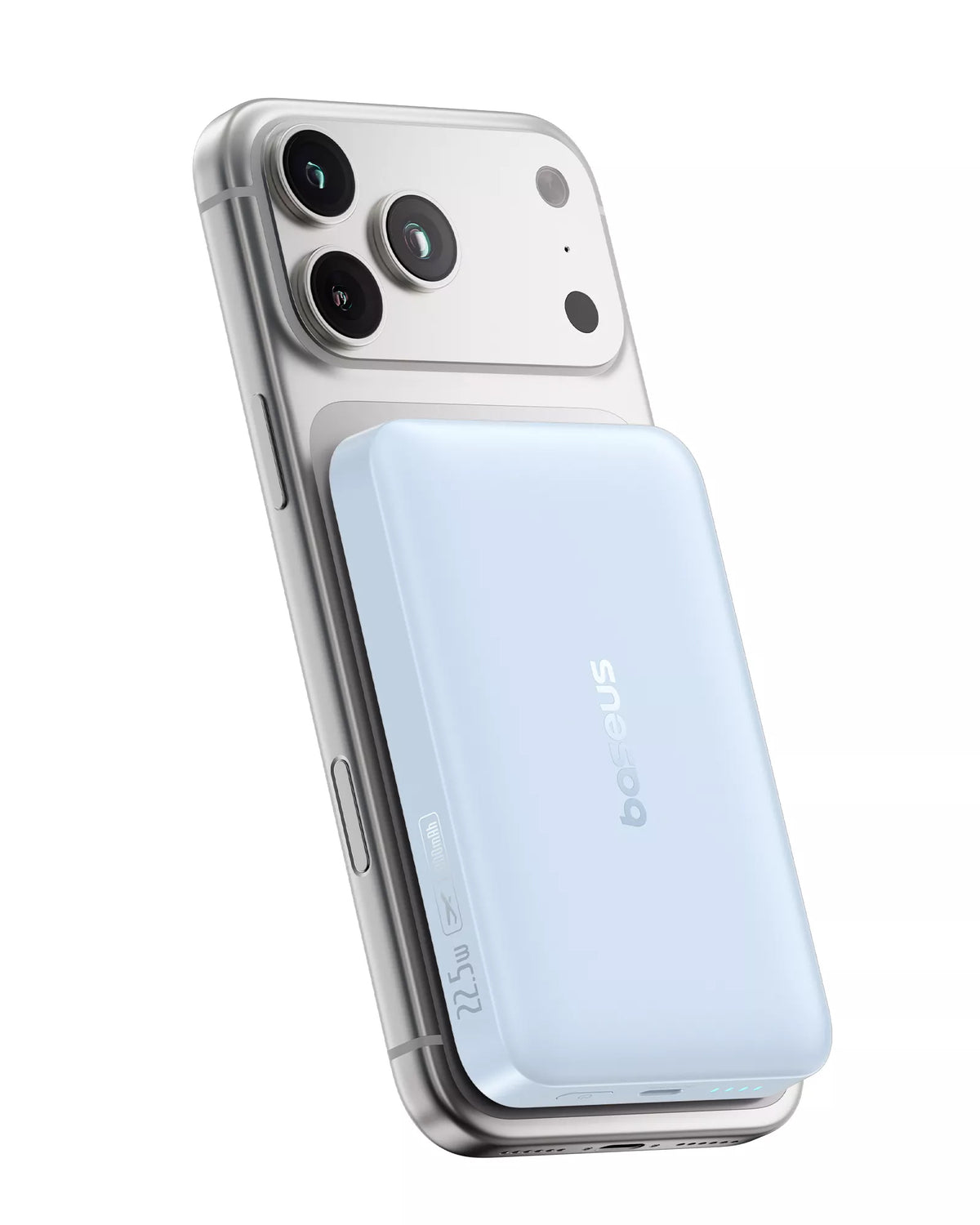 Baterie Externa Wireless Baseus EnerFill FM11 Ultra-Mini, 10000mAh, 22.5W, PD + FQI, 1 x QI - 1 x USB-C, Albastra P1008210E313-00