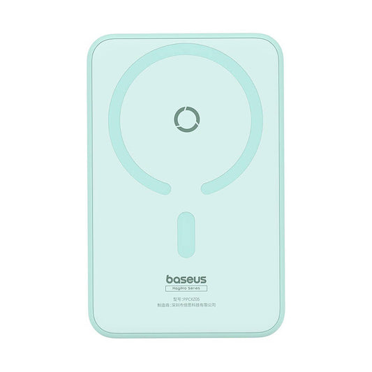 Baterie Externa Wireless Baseus MagPro PPCXZ05, 5000mAh, 20W, PD + FQI, 1 x QI - 1 x USB-C, Verde P10064101333-00