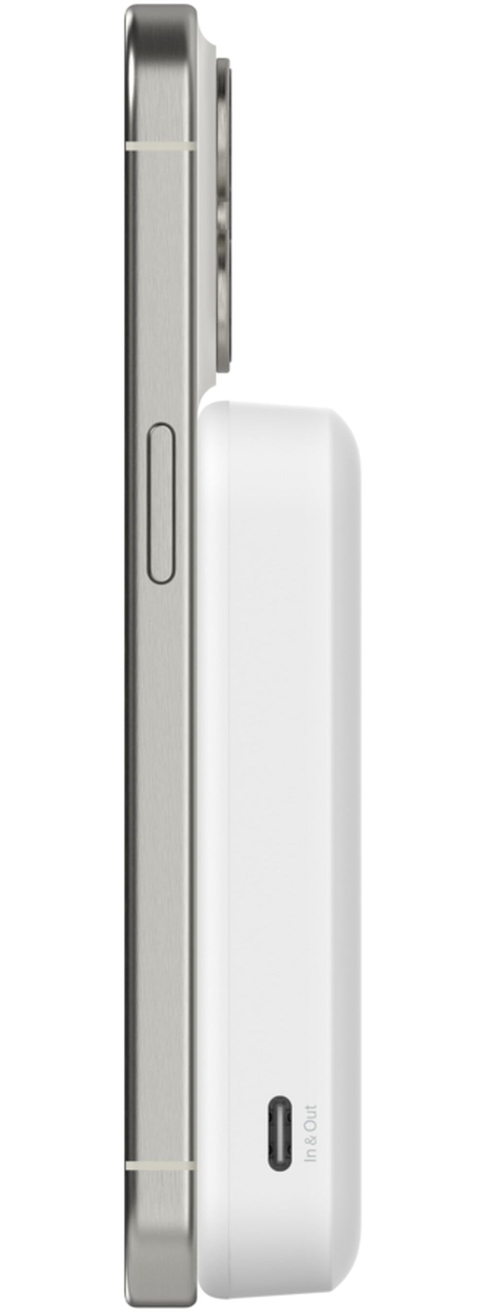 Baterie Externa Wireless Belkin BoostCharge Pro with Kickstand, 8000mAh, 15W, FQI, 1 x QI - 1 x USB-C, Alba BPD007btWH