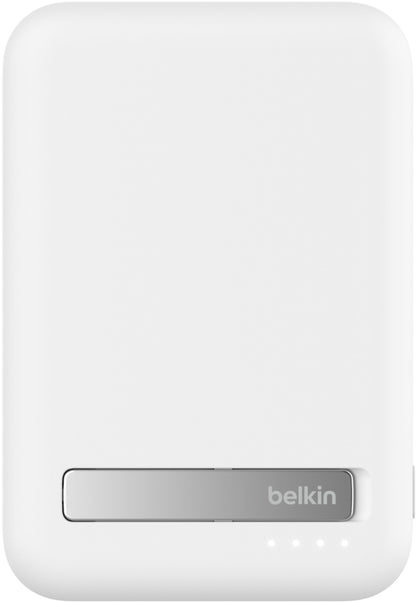 Baterie Externa Wireless Belkin BoostCharge Pro with Kickstand, 8000mAh, 15W, FQI, 1 x QI - 1 x USB-C, Alba BPD007btWH