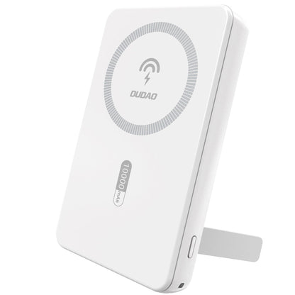Baterie Externa Wireless Dudao K14S+, 10000mAh, 22.5W, QC + PD + FQI, 1 x QI - 1 x USB-A - 1 x USB-C, Alba