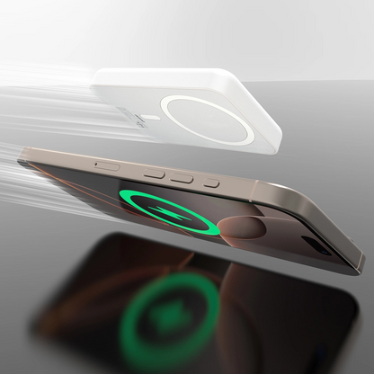 Baterie Externa Wireless Dudao K26s, 5000mAh, 20W, PD + FQI, 1 x QI - 1 x USB-C, Alba