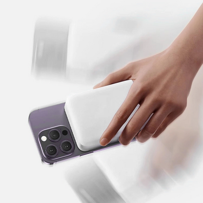 Baterie Externa Wireless Dudao K26s, 5000mAh, 20W, PD + FQI, 1 x QI - 1 x USB-C, Alba