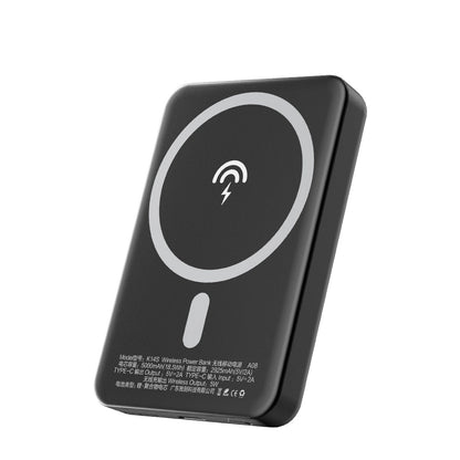 Baterie Externa Wireless Dudao K14S, 5000mAh, 10W, PD + QI, 1 x QI - 1 x USB-C, Neagra