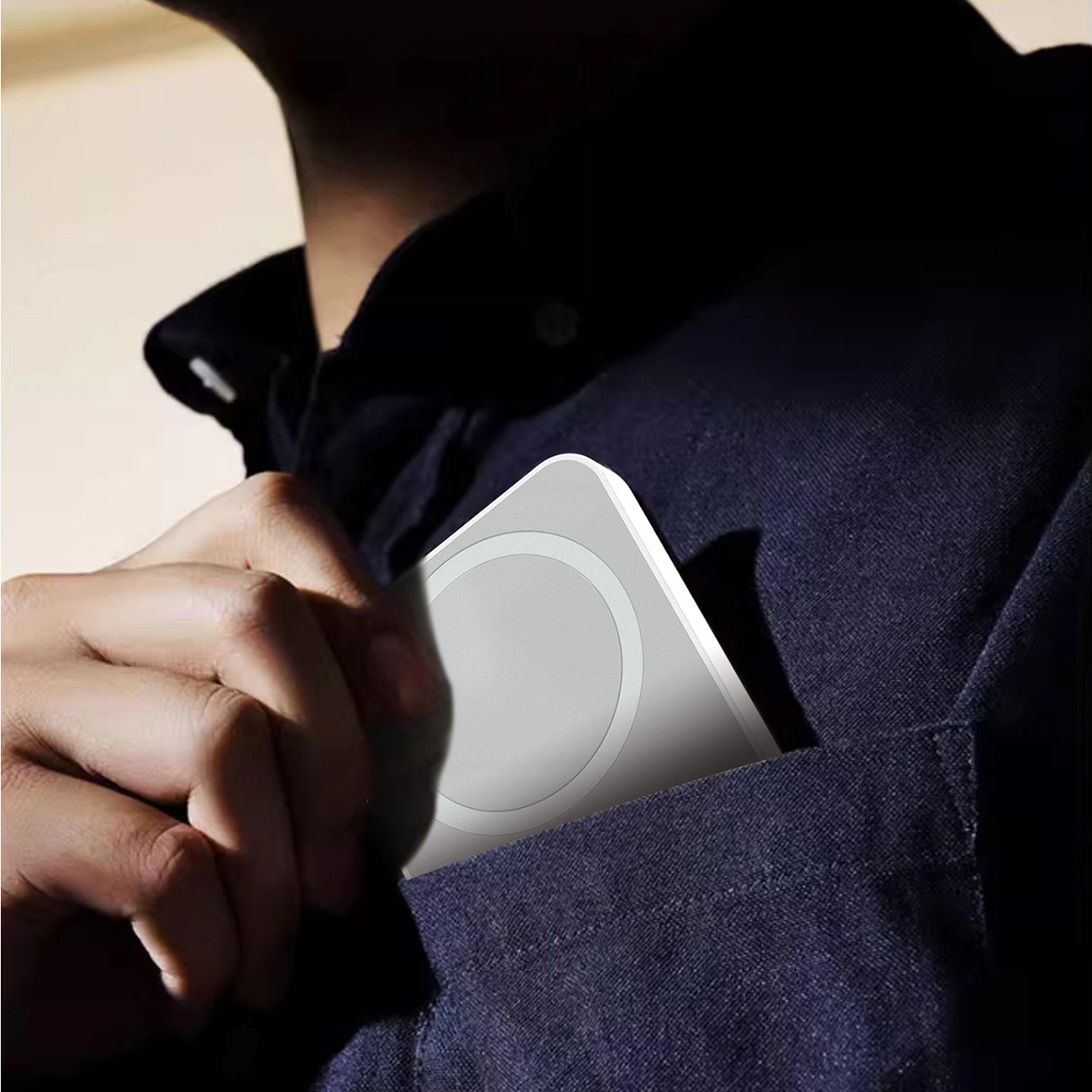 Baterie Externa Wireless Dudao K26s, 5000mAh, 20W, PD + FQI, 1 x QI - 1 x USB-C, Alba