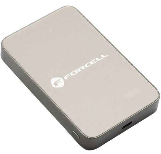 Baterie Externa Wireless Forcell F5K8, 5000mAh, 15W, PD + FQI, 1 x QI - 1 x USB-C, Aurie