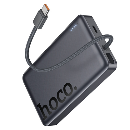 Baterie Externa Wireless HOCO Q44, 10000mAh, 20W, PD + FQI, 1 x QI - 2 x USB-C, Gri