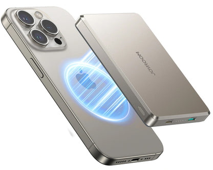 Baterie Externa Wireless Joyroom JR-PBM08 Pro, 10000mAh, 22.5W, PD + FQI, 1 x QI - 2 x USB-C, Bej
