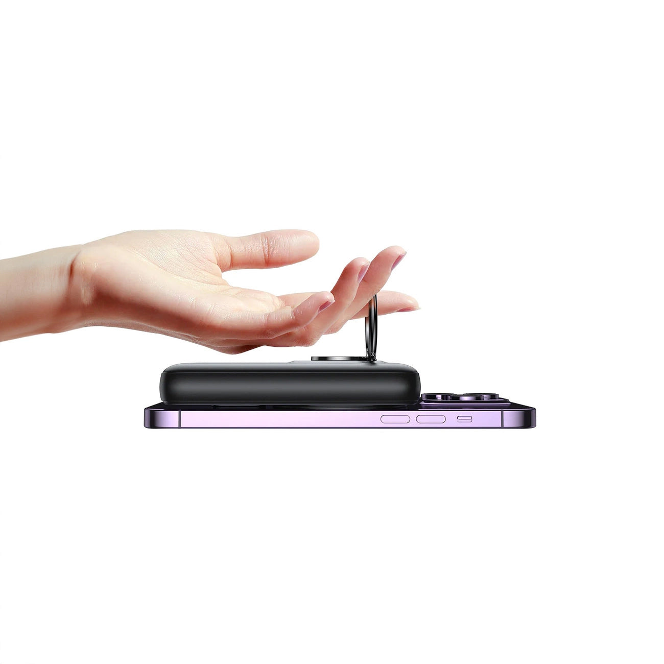 Baterie Externa Wireless Joyroom JR-W050, 10000mAh, 20W, QC + PD + FQI, 1 x QI - 1 x USB-A - 1 x USB-C, Neagra