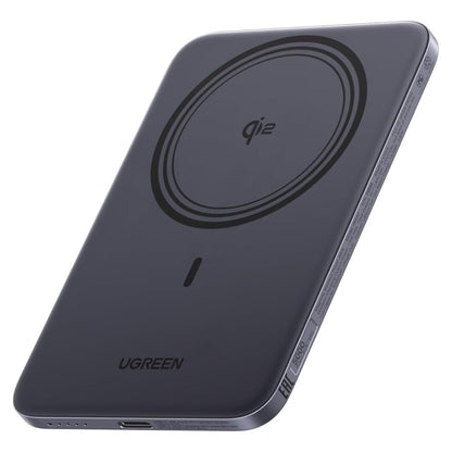 Baterie Externa Wireless UGREEN PB580 (75984B), 5000mAh, 15W, PD + FQI, 1 x QI - 1 x USB-C, Gri
