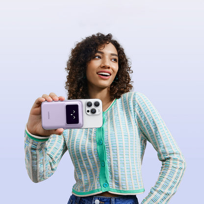 Baterie Externa Wireless UGREEN PB571 Uno, 5000mAh, 20W, PD + FQI, 1 x QI - 1 x USB-C, Mov