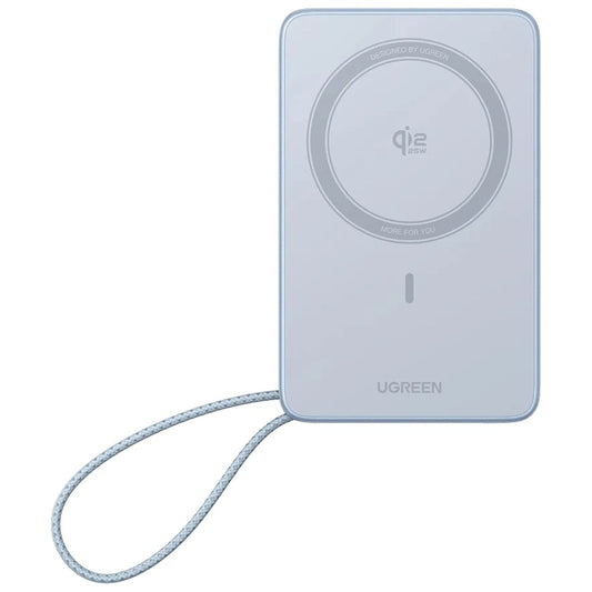Baterie Externa Wireless UGREEN MagFlow PB773 (65958B), 10000mAh, 25W, PD + FQI, 1 x QI - 2 x USB-C, Albastra