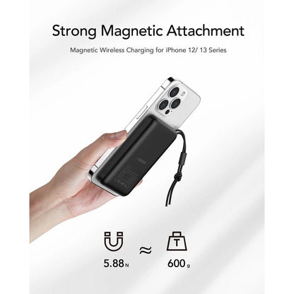 Baterie Externa Wireless Veger VP1151 / W1151, 10000mAh, 22.5W, QC + PD + FQI, 1 x QI - 1 x USB-A - 1 x USB-C, Neagra