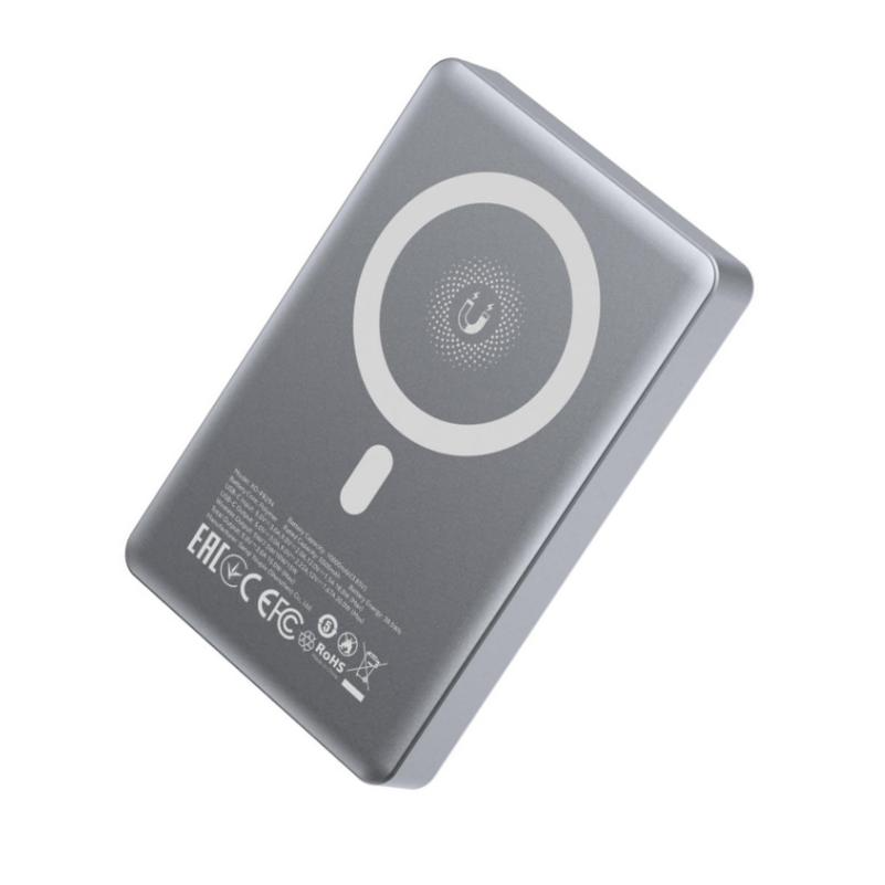 Baterie Externa Wireless XO Design PR294, 10000mAh, 20W, PD + FQI, 1 x QI - 1 x USB-C, Gri