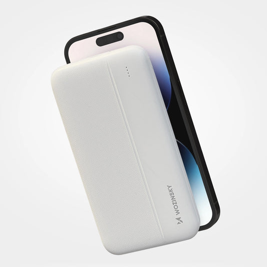 Baterie Externa WZK WPBWE1, 10000mAh, 10W, 2 x USB-A, Alba