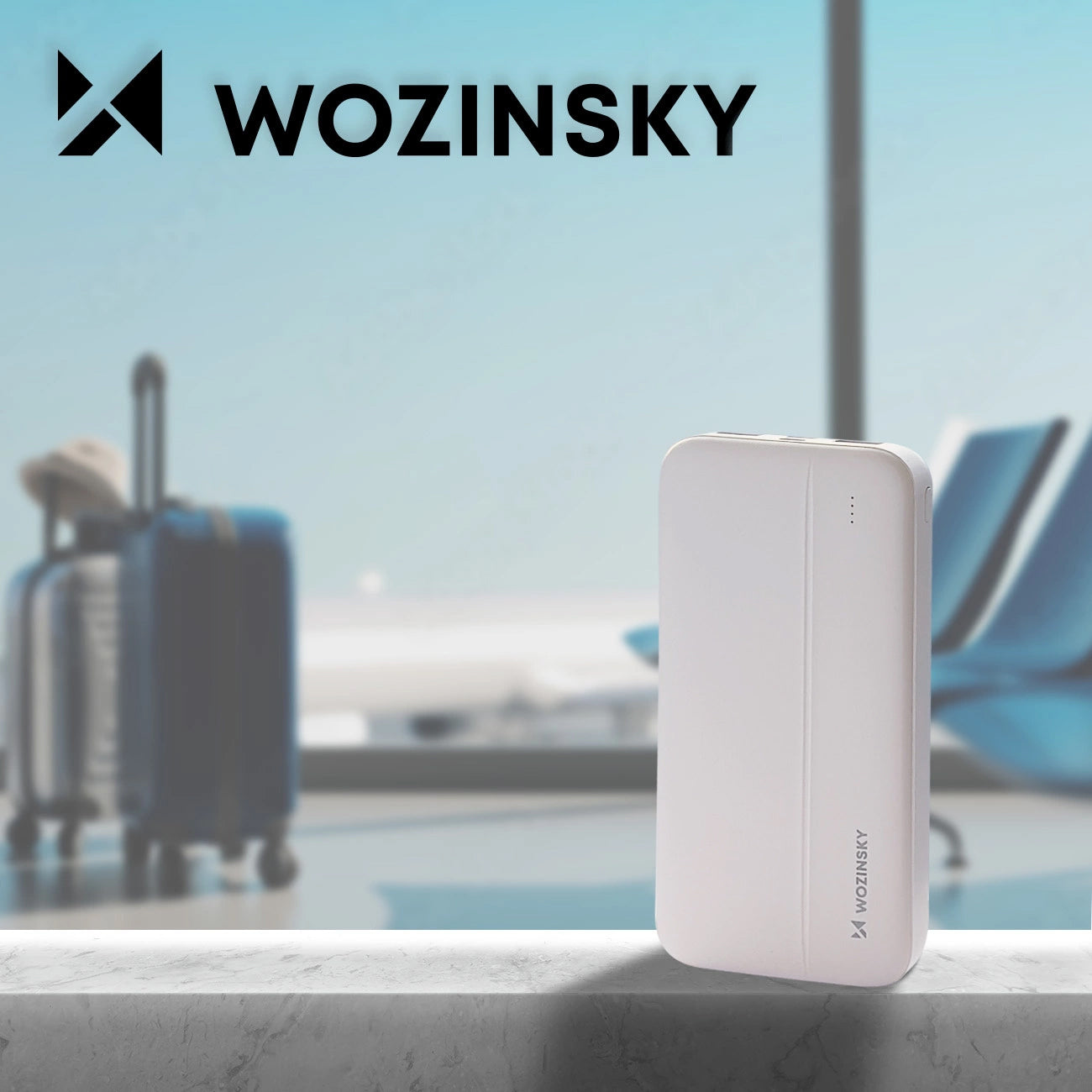 Baterie Externa WZK WPBWE1, 10000mAh, 10W, 2 x USB-A, Alba