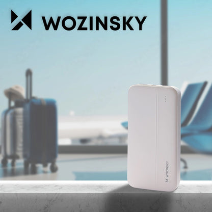 Baterie Externa WZK WPBWE1, 10000mAh, 10W, 2 x USB-A, Alba