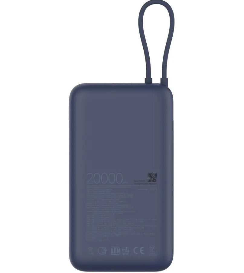 Baterie Externa Xiaomi, 20000mAh, 33W, QC + PD, 1 x USB-A - 2 x USB-C, Albastra BHR8975GL