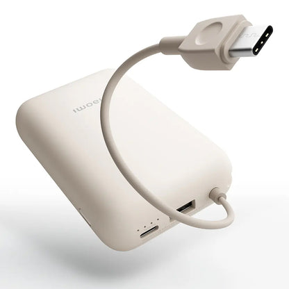 Baterie Externa Xiaomi Pocket Edition Pro, 10000mAh, 33W, QC + PD, 1 x USB-A - 1 x USB-C, Bej BHR9072GL