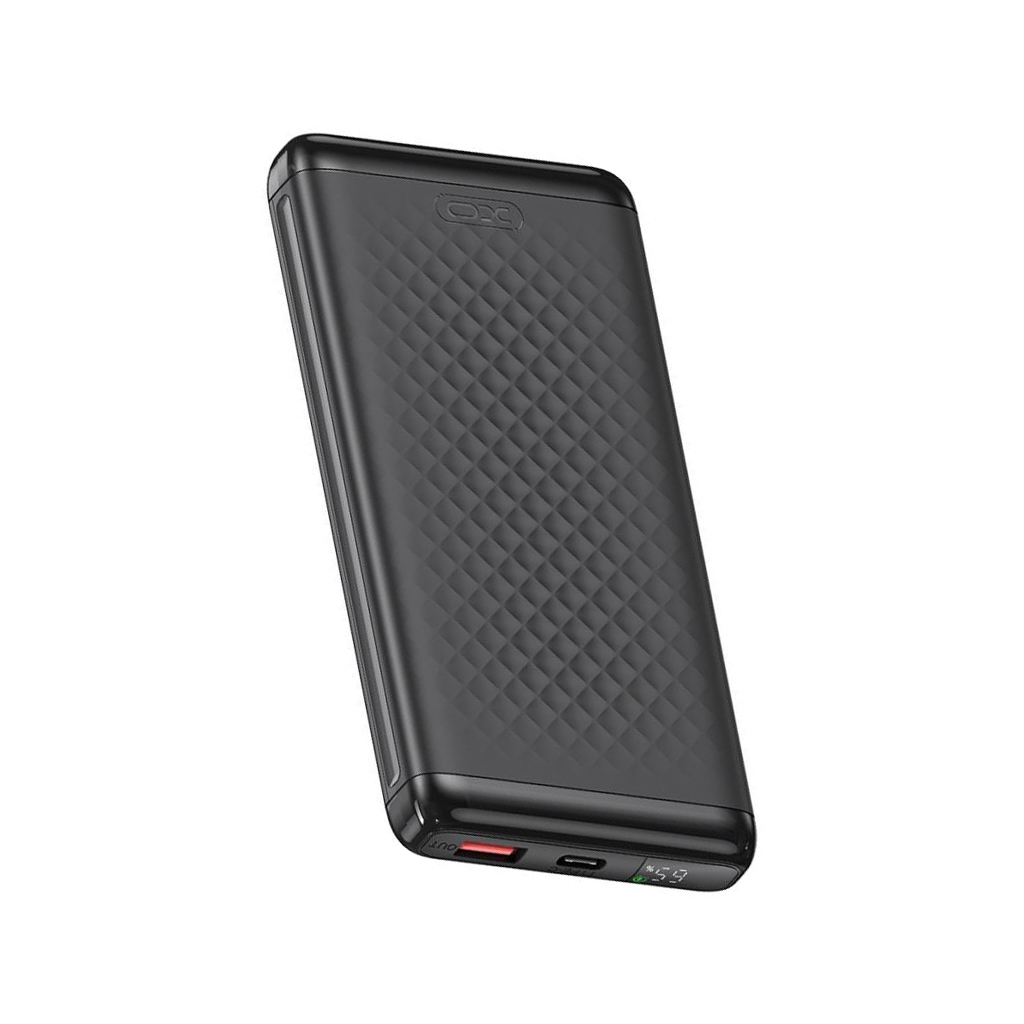 Baterie Externa XO Design PB308, 10000mAh, 22.5W, QC + PD, 1 x USB-A - 1 x USB-C, Neagra