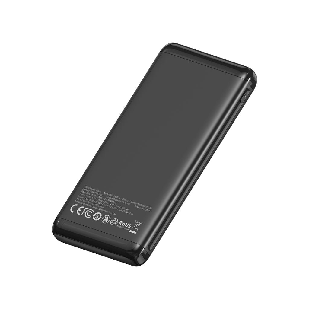 Baterie Externa XO Design PB308, 10000mAh, 22.5W, QC + PD, 1 x USB-A - 1 x USB-C, Neagra