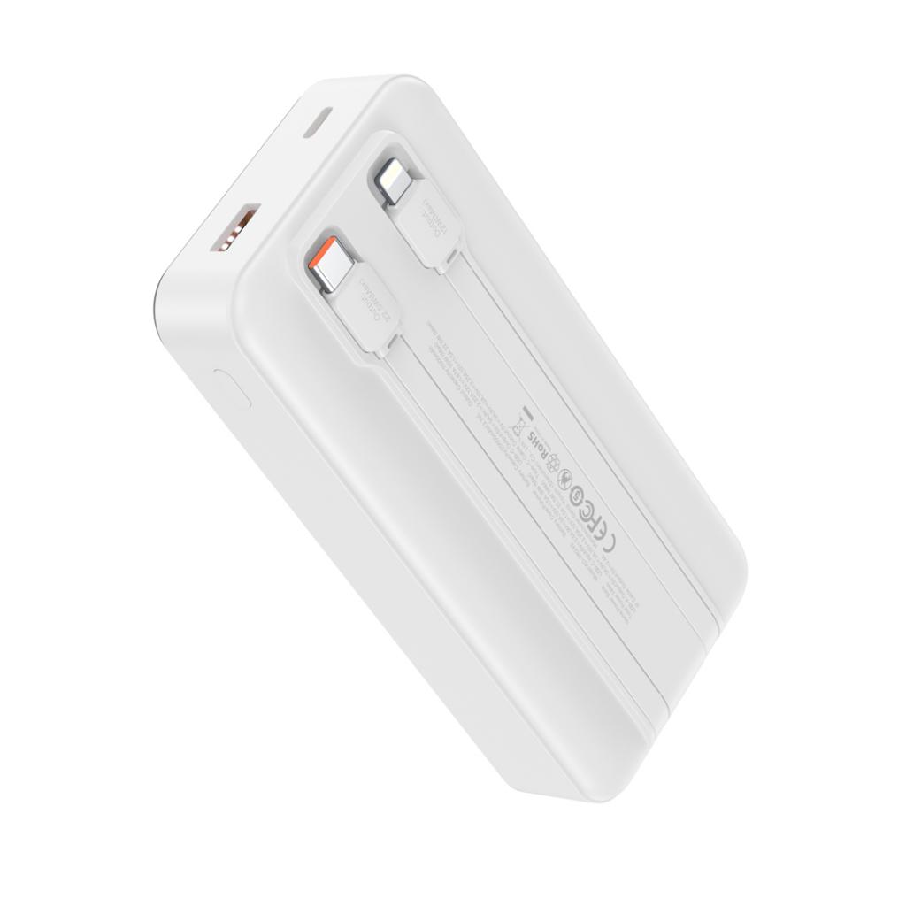 Baterie Externa XO Design PR249, 20000mAh, 22.5W, QC + PD, 1 x Lightning - 1 x USB-A - 2 x USB-C, Alba