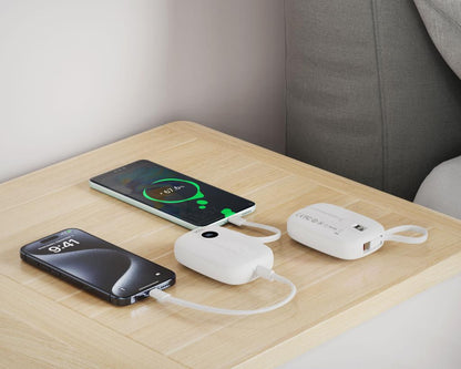 Baterie Externa XO Design PR246, 10000mAh, 22.5W, PD, 1 x Lightning - 2 x USB-C, Alba