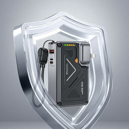 Baterie Externa Yesido YP89, 10000mAh, 22.5W, QC + PD + FQI, 1 x Lightning - 1 x QI - 1 x USB-A - 1 x USB-C, Gri