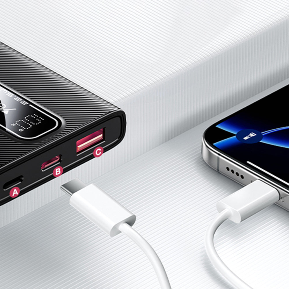 Baterie Externa Yesido YP92, 5000mAh, 22.5W, QC + PD, 1 x USB-A - 1 x USB-C, Neagra