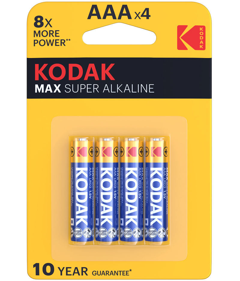 Baterie Kodak Max Alkaline, AAA / LR3, Set 4 bucati EKSTD30952812P4