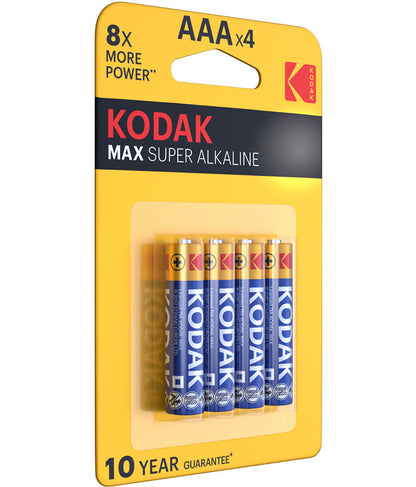 Baterie Kodak Max Alkaline, AAA / LR3, Set 4 bucati EKSTD30952812P4