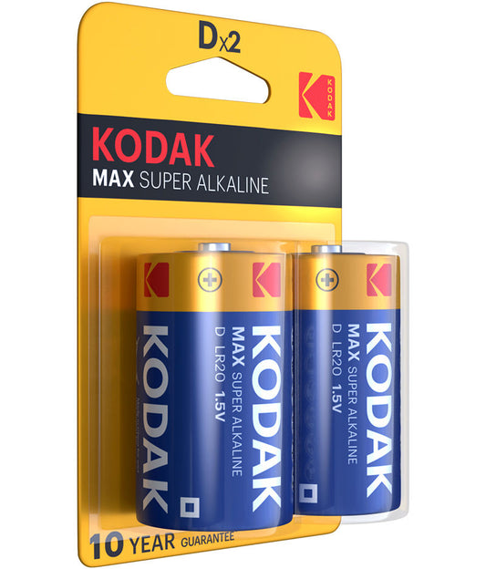 Baterie Kodak Max Super, LR20, Set 2 bucati