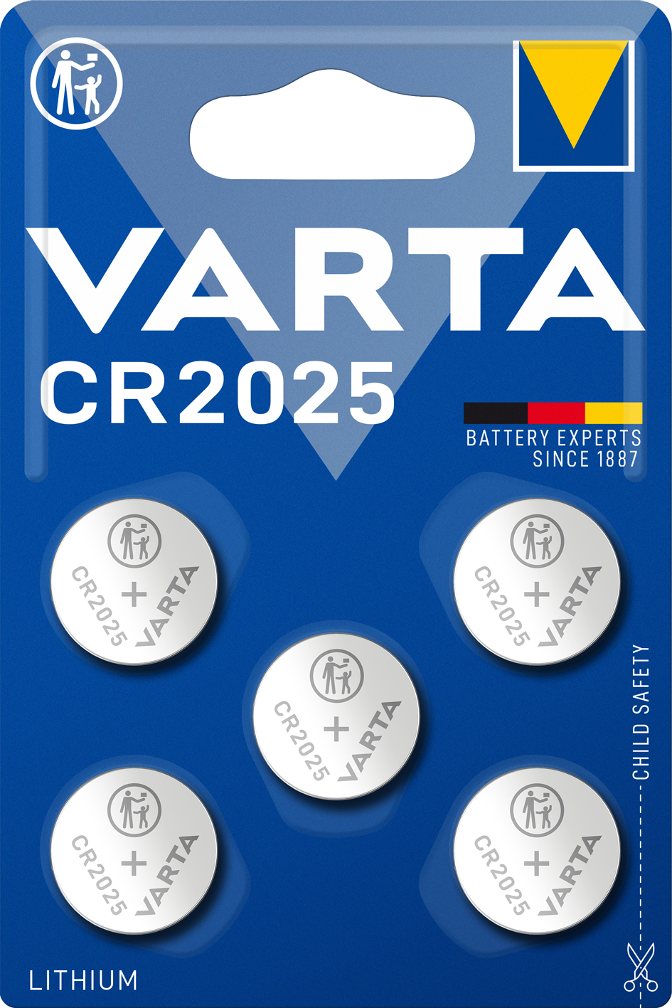 Baterie Varta, CR2025, Set 5 bucati