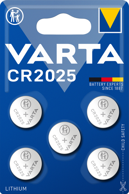 Baterie Varta, CR2025, Set 5 bucati