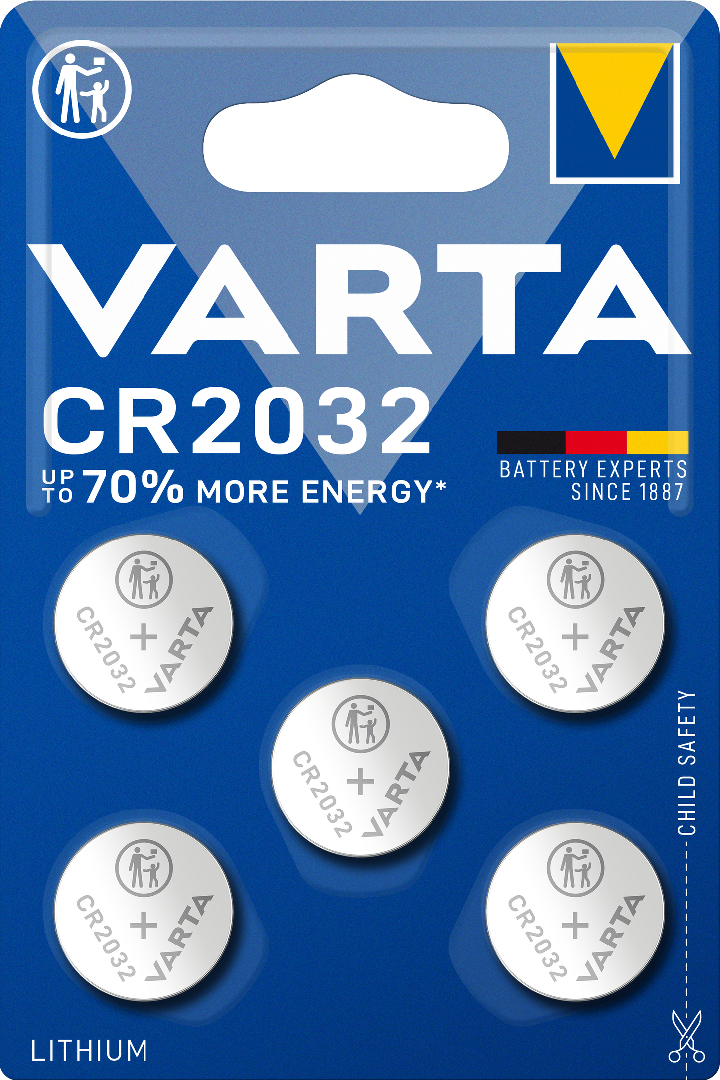 Baterie Varta, CR2032, Set 5 bucati